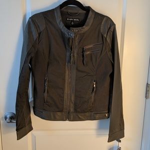 Blank Noir Green Moto Jacket